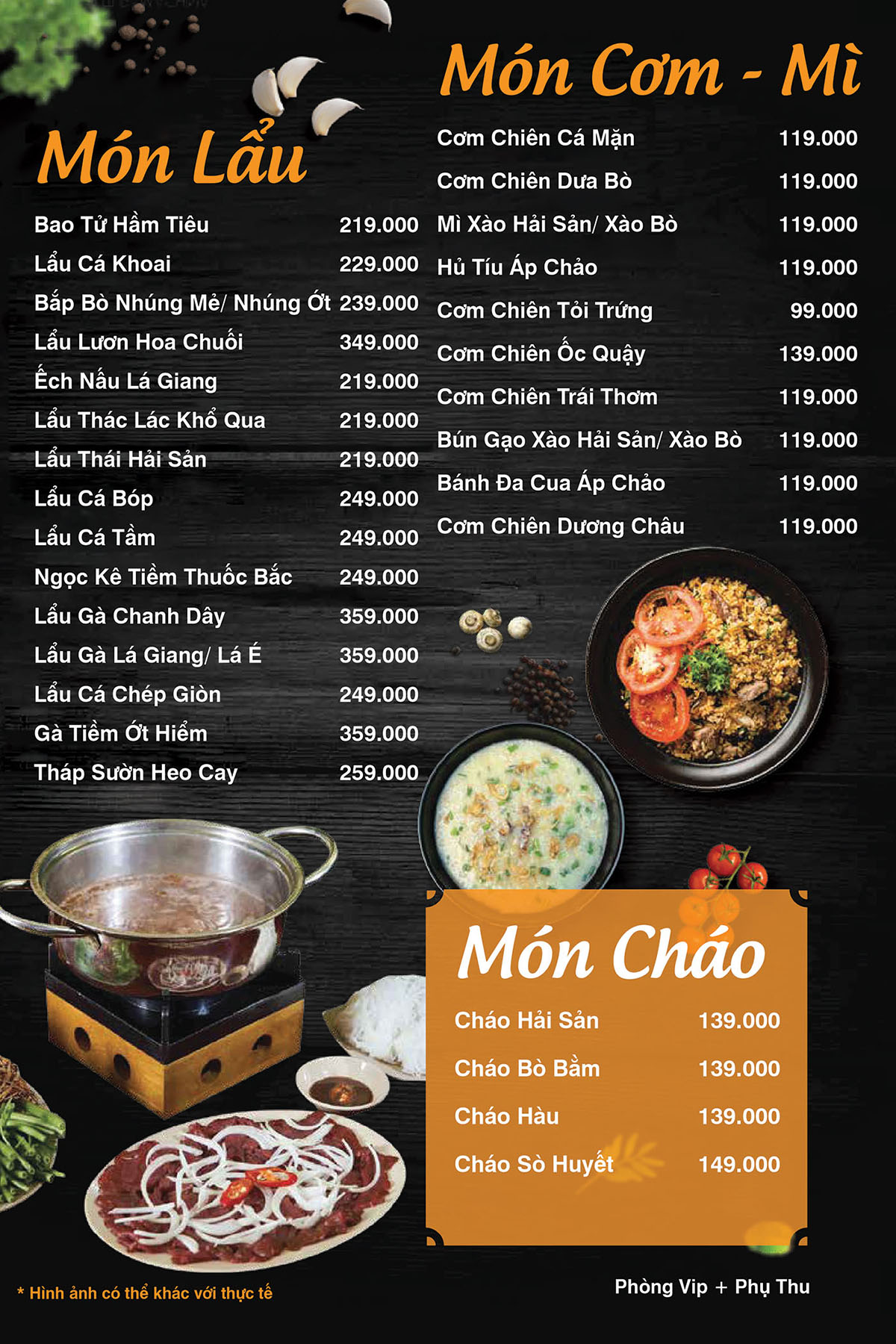 Món Cơm - Món Mì - Món Lẩu