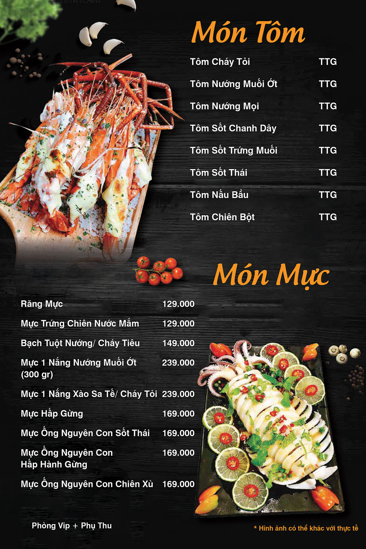 Món Tôm - Món Mực - Bạch Tuột