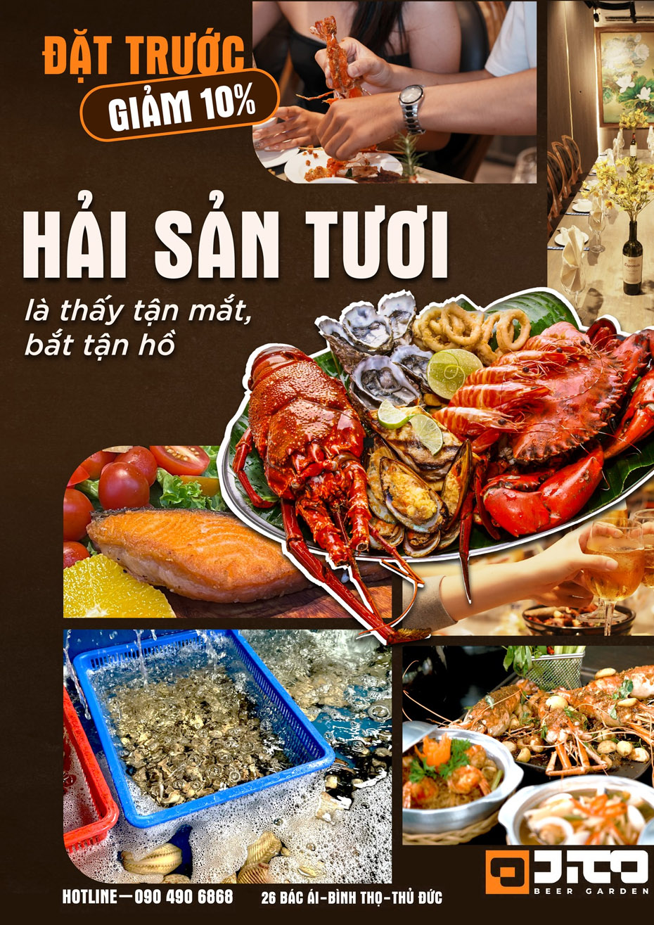 Hải sản tươi quá dễ với Jito Beer Garden