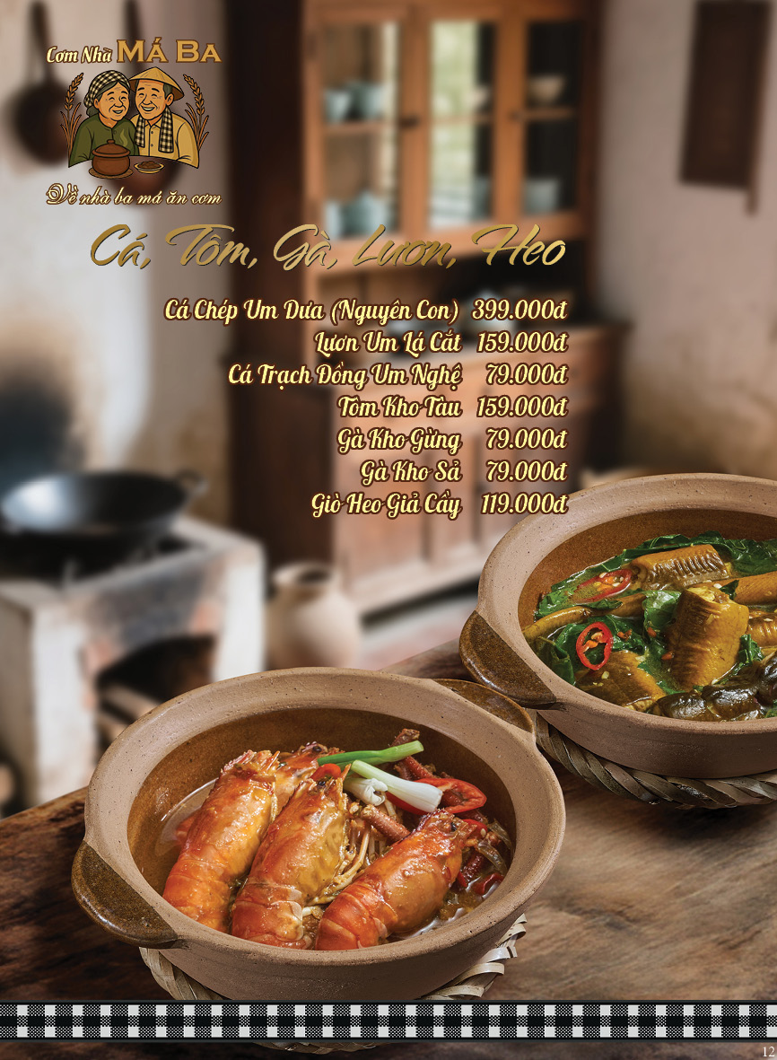 MÓN CÁ - TÔM - GÀ - LƯƠN - HEO