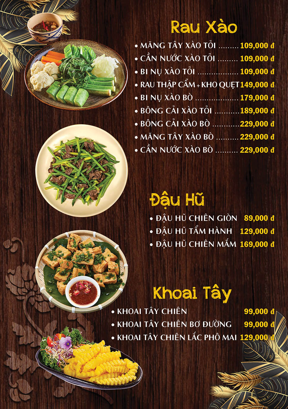 Rau Xào - Đậu Hũ - Khoai Tây