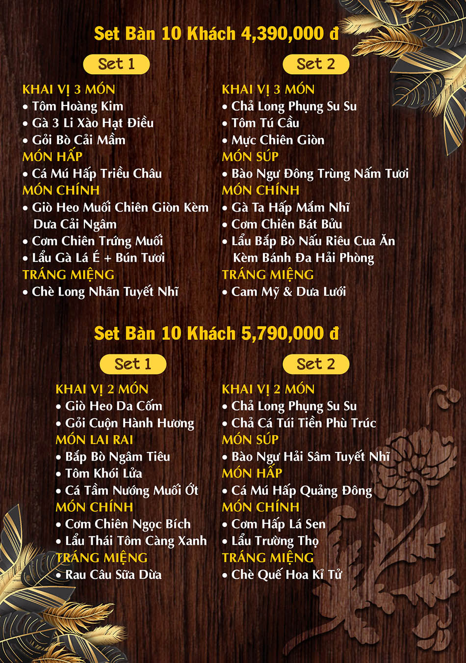 Menu Tiệc