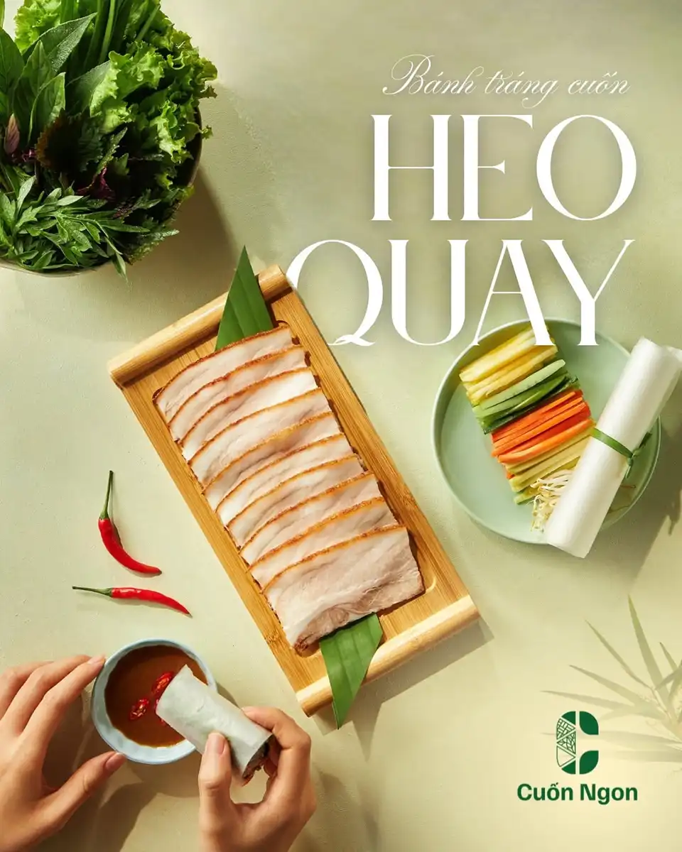 BÁNH TRÁNG CUỐN THỊT HEO QUAY