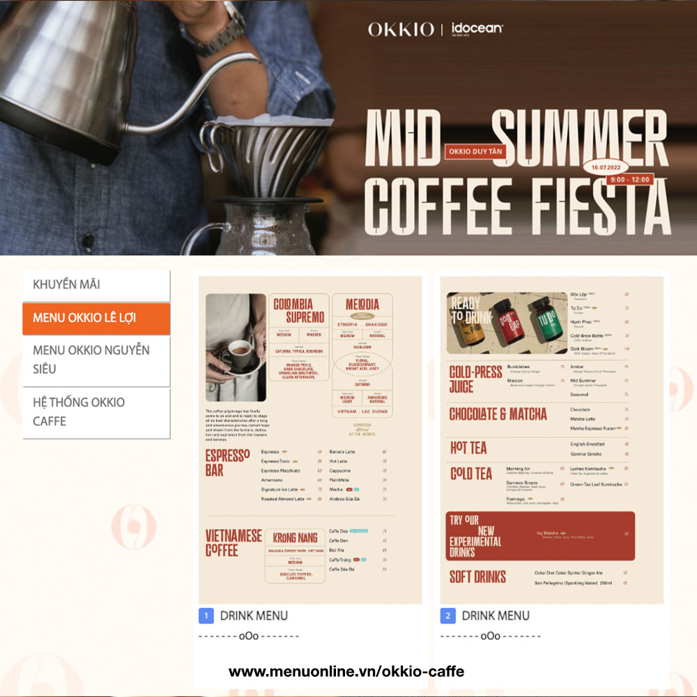 Menu online cho quán ăn & cafe
