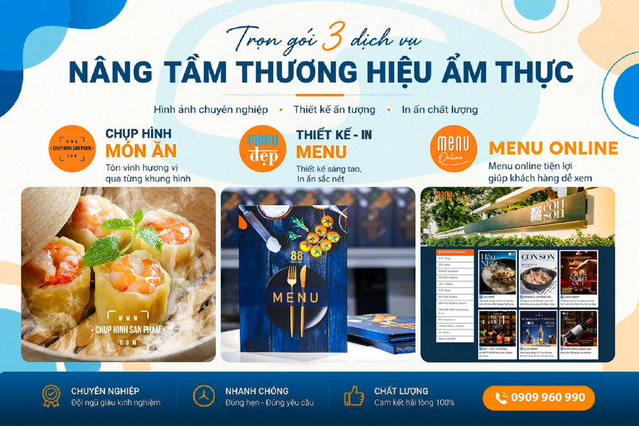 Menu Đẹp cung cấp dịch vụ menu trọn gói