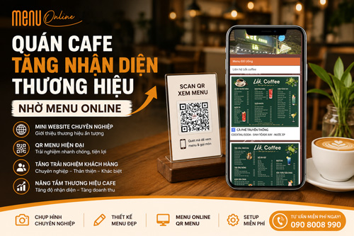 Menu Online Nâng Tầm Thương Hiệu Cafe