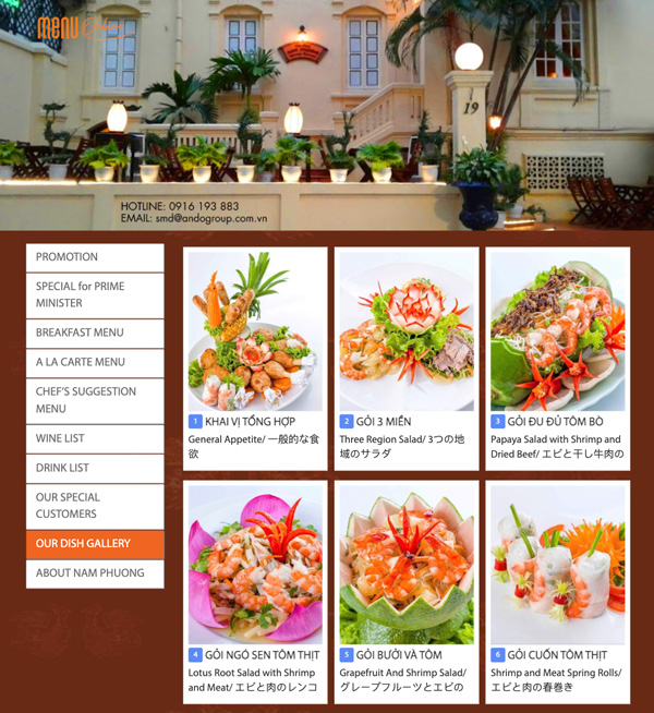 Ẩm thực Việt tại Nhà hàng Nam Phương