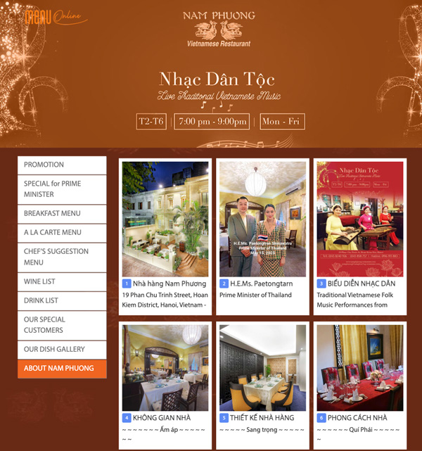 Không gian sang trọng đậm nét văn hóa Việt