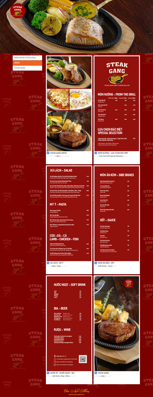 Chụp hình món - Thiết kế - in menu