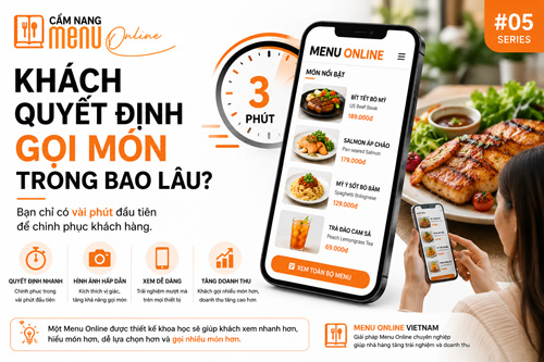 Chỉ có vài phút để khách quyết chọn món ăn