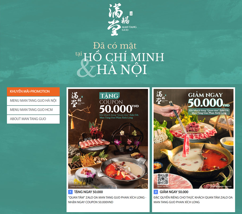 Menu Online - Xu hướng không thể bỏ quá