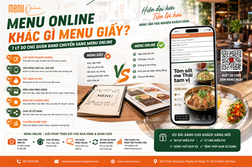 Menu Online khác gì Menu giấy