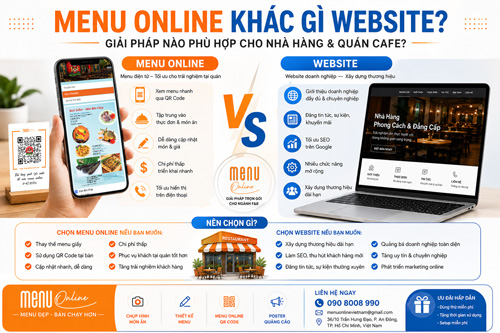 Website vs Menu online
