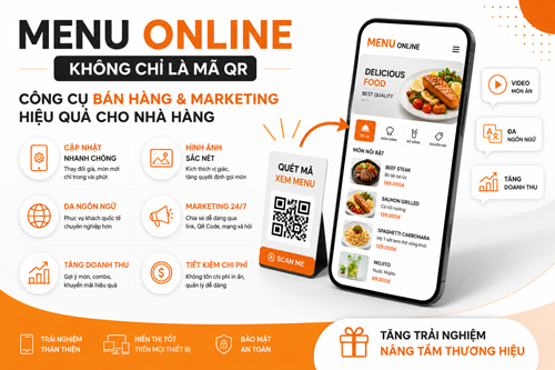 Menu online là công cụ bán hàng hiệu quả