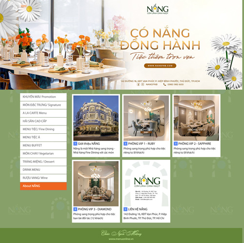 Nhà hàng có thể khoe không gian đẹp trên menu online