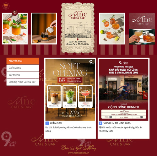 Quảng cáo, Khuyến mãi trên menu online