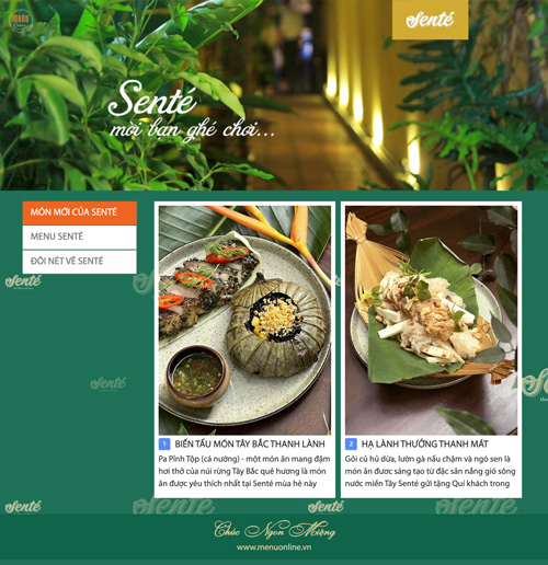 Menu online thể hiện đầy đủ thông tin món ăn