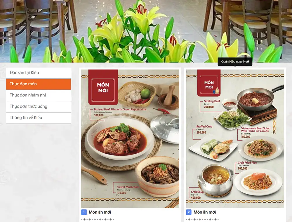 Menu online còn giảm áp lực cho nhân viên phục vụ khi khách tự xem thông tin cơ bản