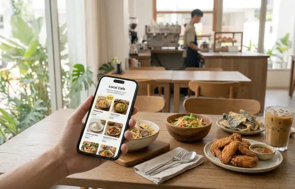 Bạn có thể xem menu trên điện thoại trước khi đến quán hoặc ngay tại bàn