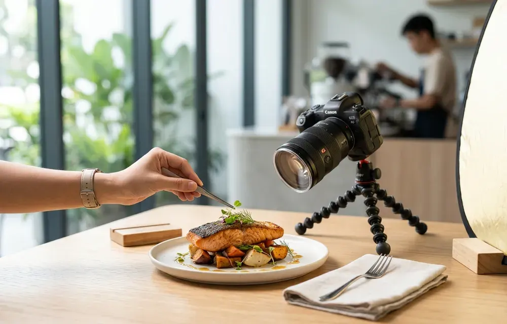 Ảnh thật món ăn tạo sự tin tưởng cho khách 